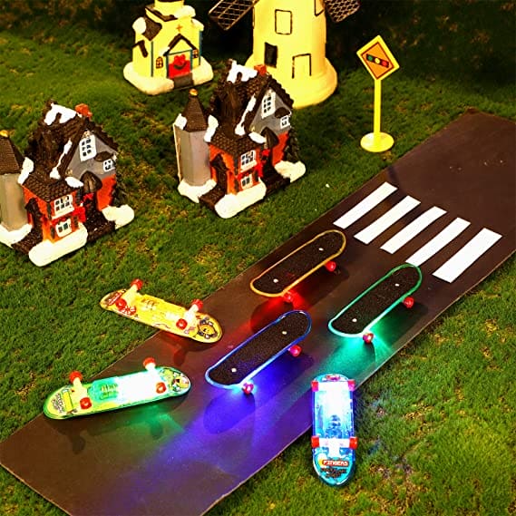 Set Of 2 Mini Finger Skateboard, Indoor Tabletop Finger Board, Frosted Finger Skateboard, Professional Finger Skateboard, Finger Led Board, Mini Alloy Fingerboard, Novelty Glowing Skateboard Toys Fingerboard, Decorations LED Fingertips Movement Finger Toy Set Of 2 Mini Finger Skateboard, Indoor Tabletop Finger Board, Frosted Finger Skateboard, Professional Finger Skateboard, Finger Led Board, Mini Alloy Fingerboard, Novelty Glowing Skateboard Toys Fingerboard, Decorations LED Fingertips Movement Finger Toy